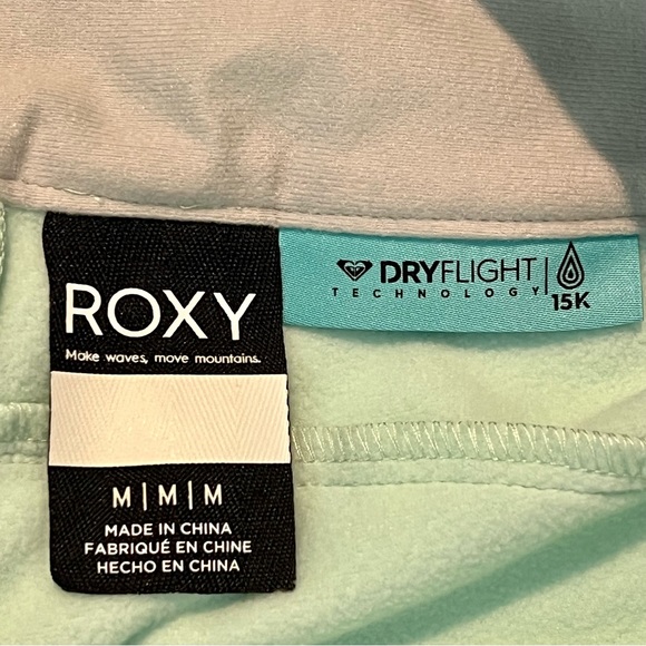 NEW $200 Roxy Rising High Shell Snow Pants in Fair Aqua Women’s Pants Size M - Picture 16 of 16